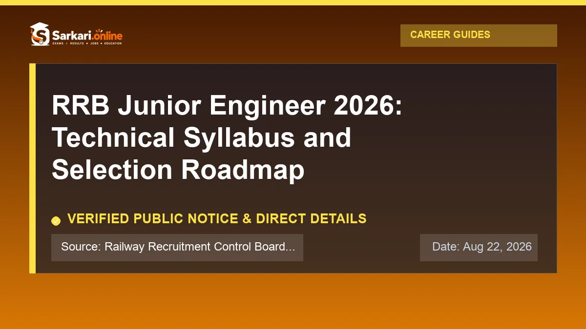 Official update notice: RRB Junior Engineer 2026: Technical Syllabus and Selection Roadmap — Sarkari.online